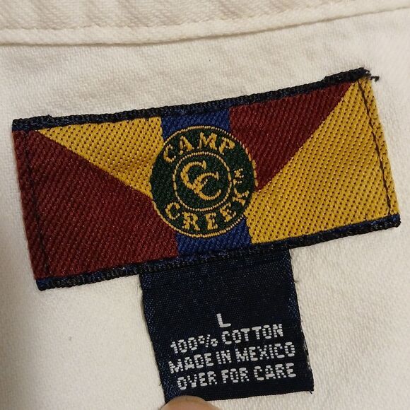 Blockbusters Loss Prevention VTG White Long Sleeve Button Up‎ Shirt Large/FLAW - Picture 4 of 13